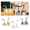 1 Pair Elk Deer Statues Figurines Desktop Ornament for Bookshelf Cabinets Versatile Resin Sculpture