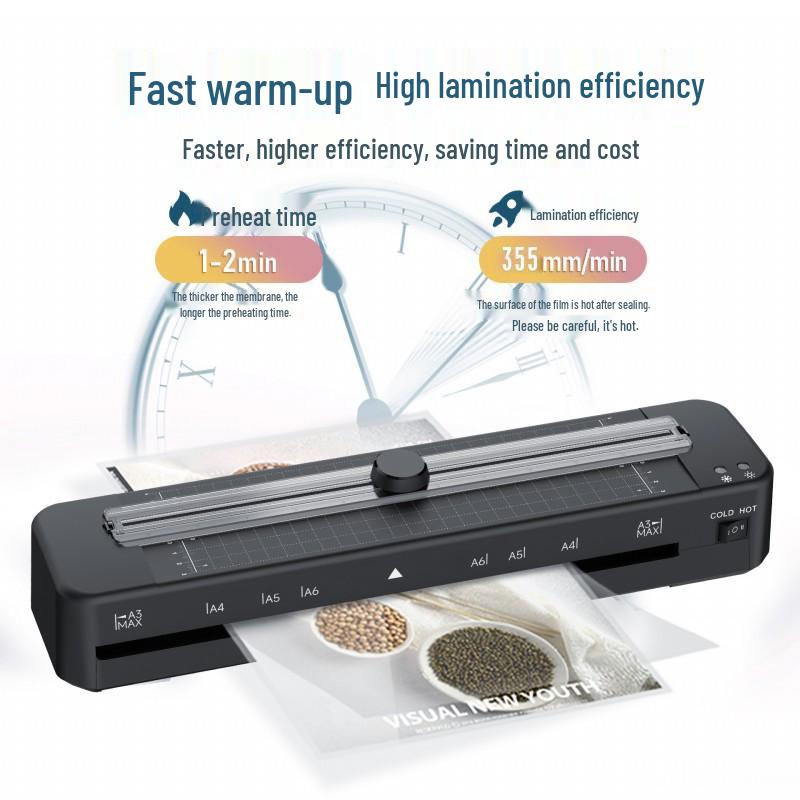 A3 Photo Laminator & Paper Cutter Combo, Dual-Function Film Laminator