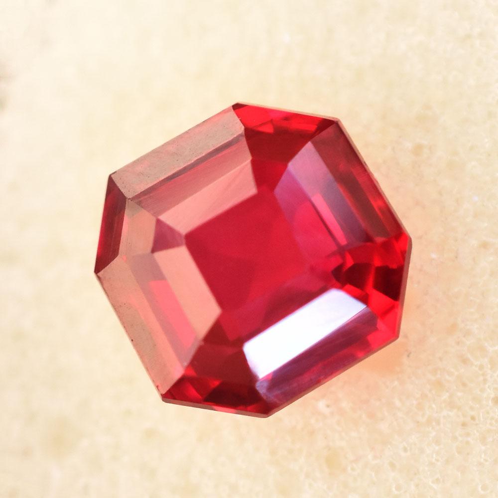 Natural Red Ruby Square Cut 10x10mm Certified Loose Gemstone