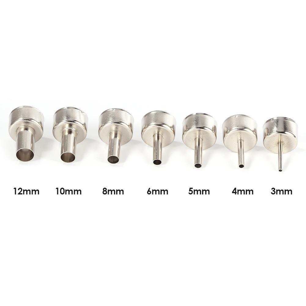 5pcs/set 35mm Hot Air Gun Nozzle Kit Heat Gun Nozzle Attachments Gas Soldering Iron Stainless Steel Hot Air Stations Gun Nozzle
