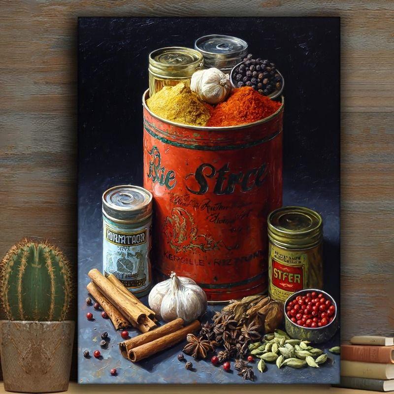 Retro Metal Tin Sign Spices Kitchen Bar Cafe Restaurant Wall Art Decor