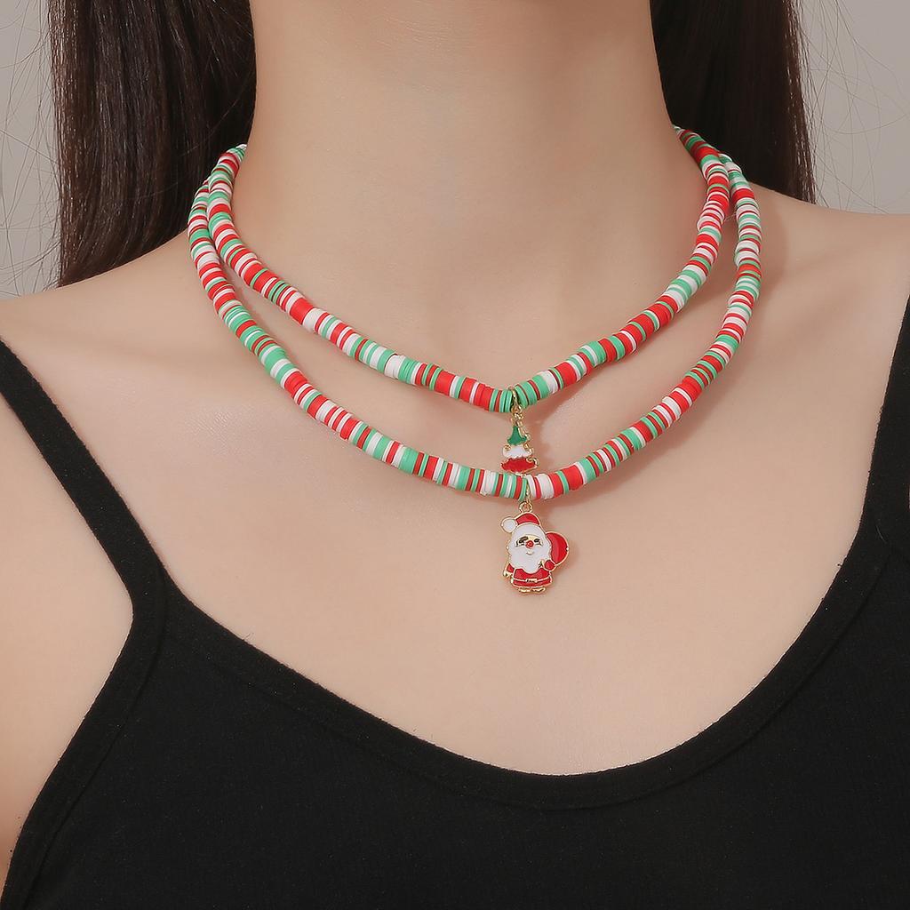 Christmas Day Necklace European and American Multi-layer Christmas Necklace Christmas Necklace