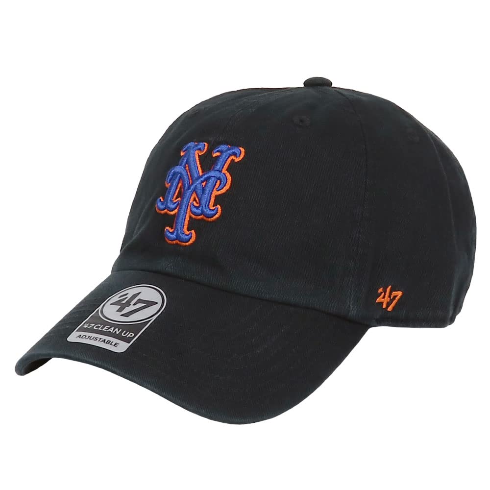 

47 Brand Cap Cleanup Low Cap MLB Major League Hat Forty Seven New York Mets NEW YORK METS Black Free Size [Item]