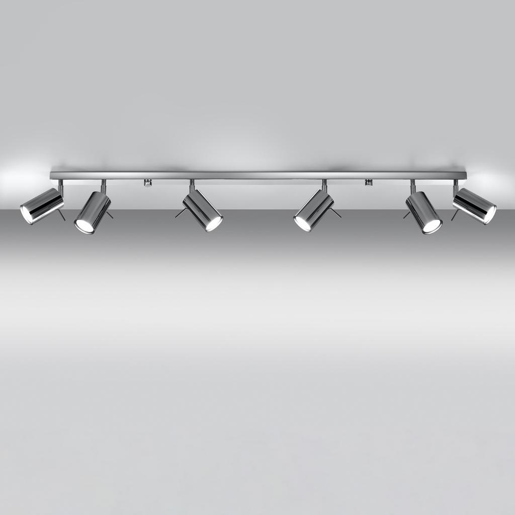 Ring ceiling lamp 6L chrome