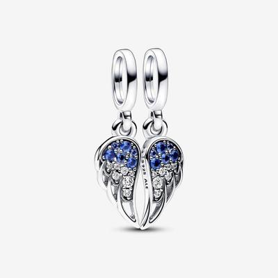 Sparkling Splitable Angel Wings Dangle Charm