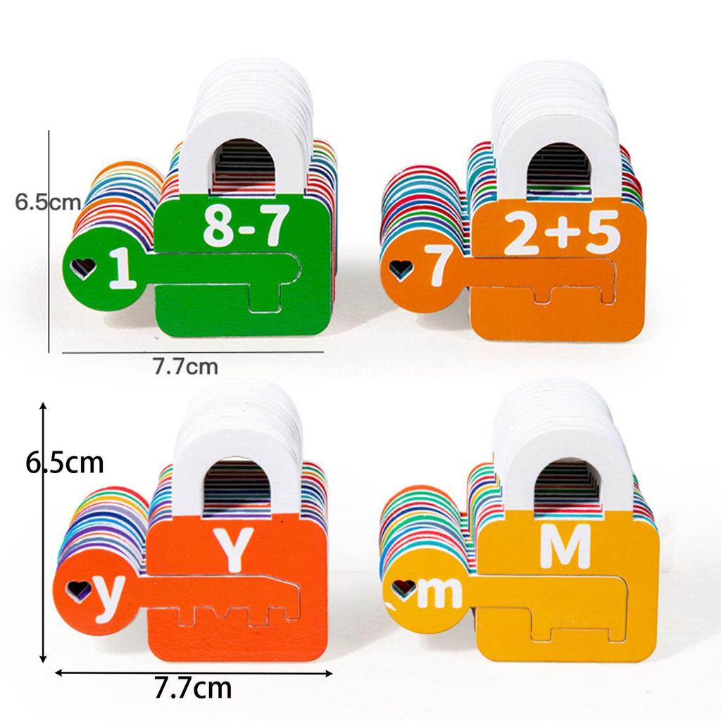 Learning Lock Toys Alphabet and Arithmetic Montessori Toy for Travel Student