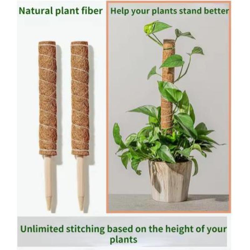 Großhandel Biegsamer Kokosfaser-Moosstab Pflanzenkäfig Kletterstab Pflanzenstütze Verlängerung für Monstera-Pflanze zum Aufwärtswachsen Garten