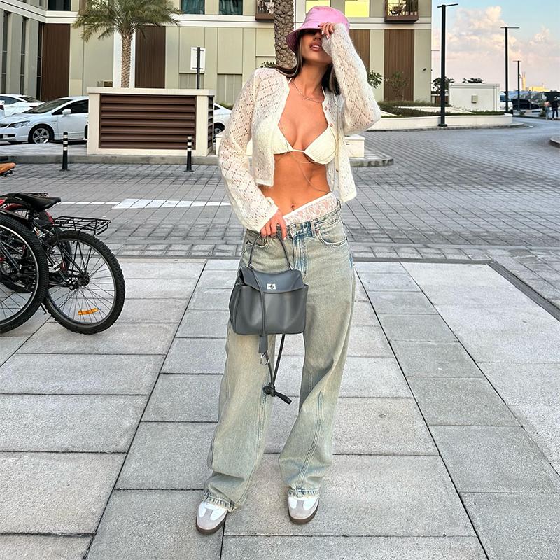 Hollow Knit Cardigan Long Sleeved Short Thin Sweater Women's Slim Top Casual Elegant Commuting Versatile Cardigan Spring Summer