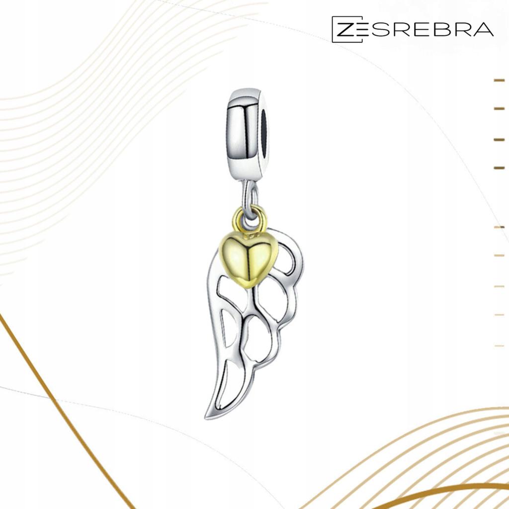 Charms Wing 925 Bead S925 Pendant Heart Beads