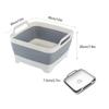 2.4 Gal(9L) Collapsible Dish Basin with Drain Plug,Space Saving Multiuse Foldable Sink Tub,Dishpan,Kitchen Sink for Camping,Vegetable Washing