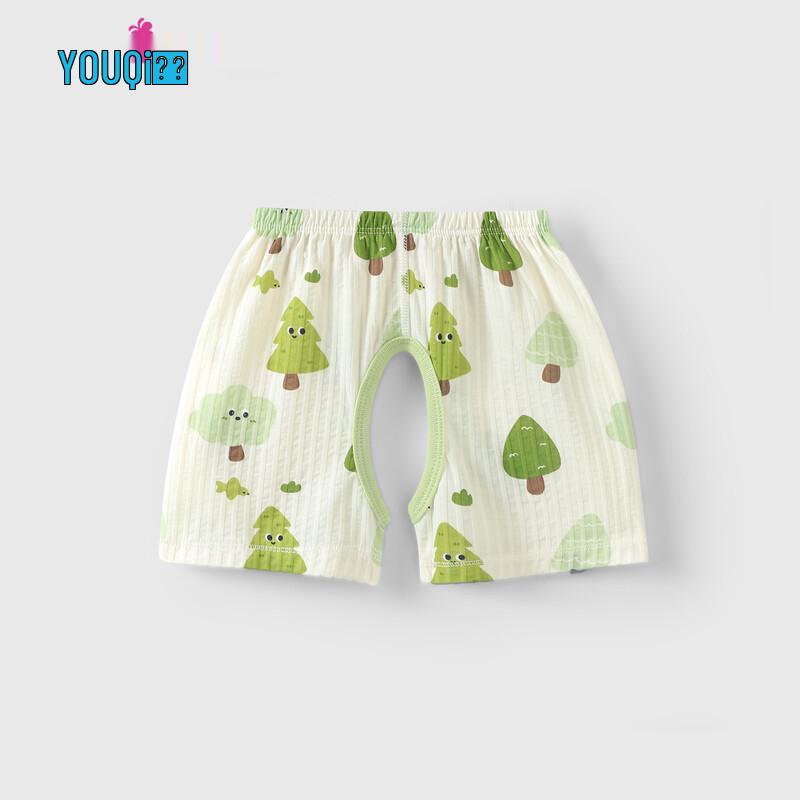 Youqi Baby Summer Cotton Open-Crotch Shorts