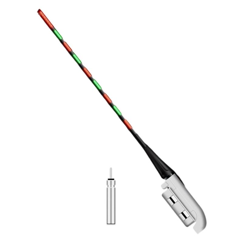 Indicatore di abboccata da pesca Luce LED Rimovibile Clip sulla Punta della Canna Bastoncino Luminoso Impermeabile LED Luce per Punta di Canna da Pesca Notturna