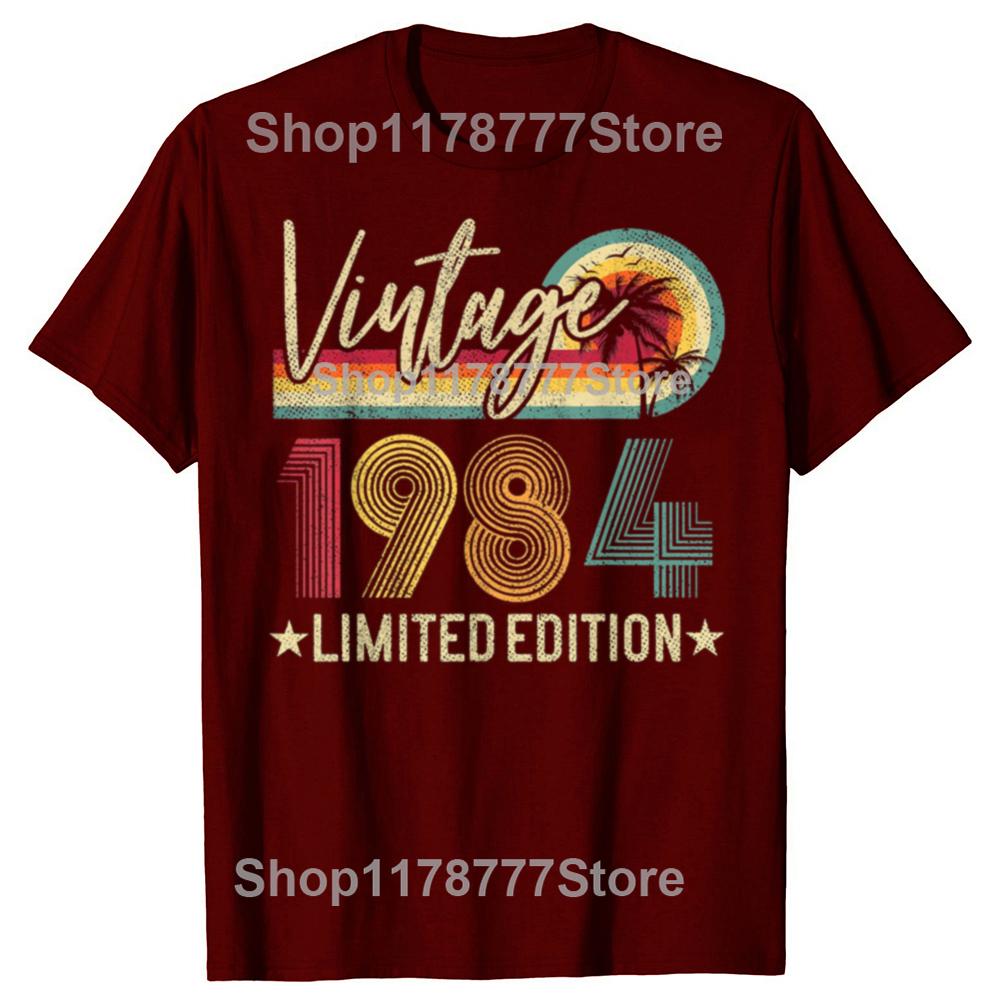 Limited Edition 1984 41th Birthday Gift Vintage 41 Years Old Tee Tops Round Neck Short-Sleeve Fashion Tshirt Casual T-shirts