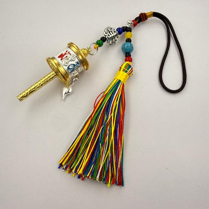 Ethnic Style Colorful Tassel Pendant Keychain Boho Handbag Charms Car Hanging Ornament for Girls Accessories