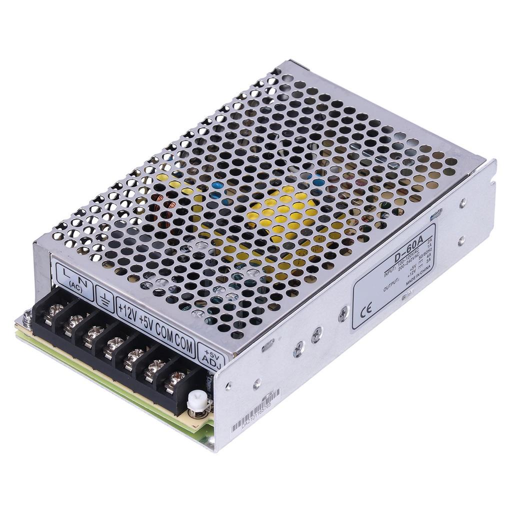 BERM Switching Power Supply Dual Output DC 5V 4A 12V 3A Input Voltage 115 230VAC D 60A