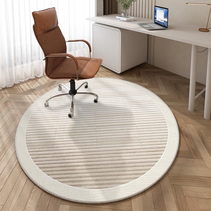 Japanese Style Living Room Decoration Carpet Simple Striped Rugs for Bedroom Round Lounge Soft Rug Home Thick Washable Floor Mat