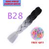 MERISIHAIR Single Ombre Color Synthetic Hair Extension Crochet Twist Jumbo Braiding Long Hair