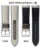 BINLUN Nylon Silicone Watch Quick Release Canvas and Rubber Hybrid Replacement Watch Band for Men and 9 Buckle Strap, 18mm, 19mm, 20mm, 21mm, 22mm,