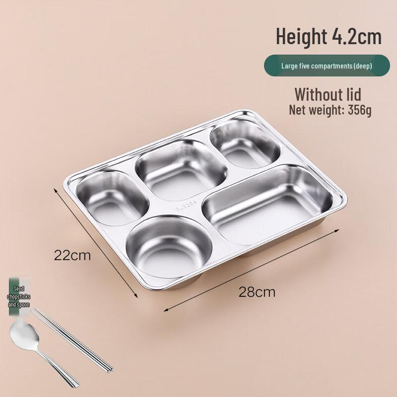 ZISIZ 304 Stainless Steel Canteen Tray