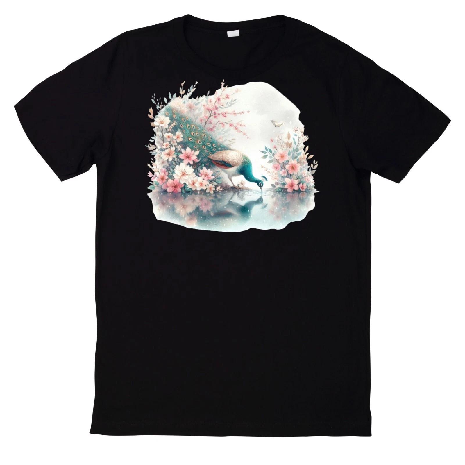 T-Shirt Bunter Pfau M