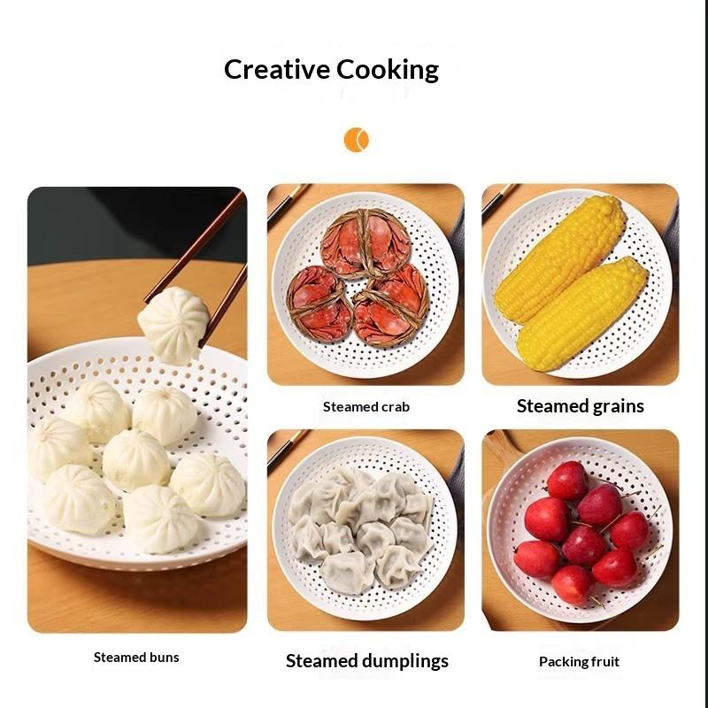 Pp Perforated Steaming Plate High Temperature Resistance Easy Clean For Home Kitchen Steaming Dumplings