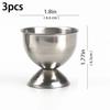 Egg Cup Holder Stainless Steel Egg Cups Plates Tableware Holder For Hard Soft Boiled Egg Kitchen Display