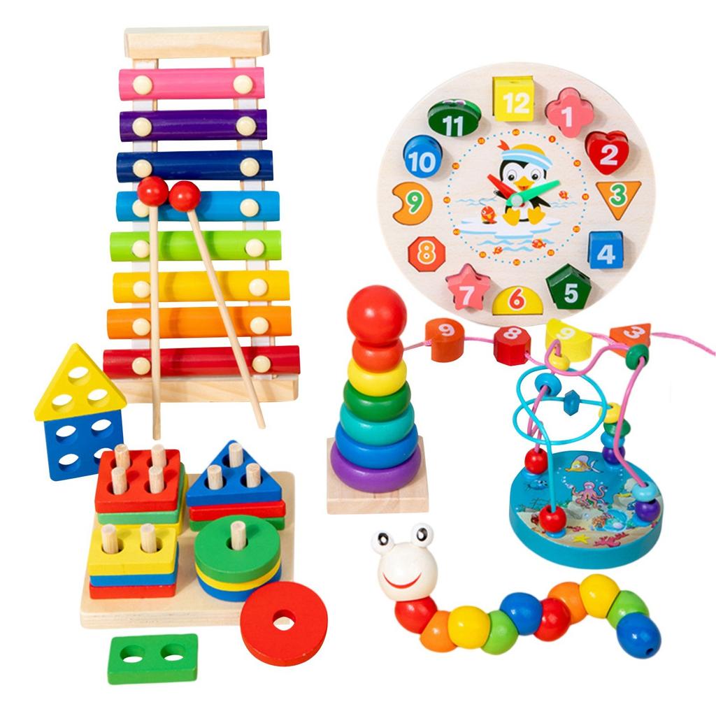 Children'S Early Education: Hand-Played Eight-Tone Zither For Kindergarten Kids, Four Sets Of Pillars, 3-Year-Old Educational Toys