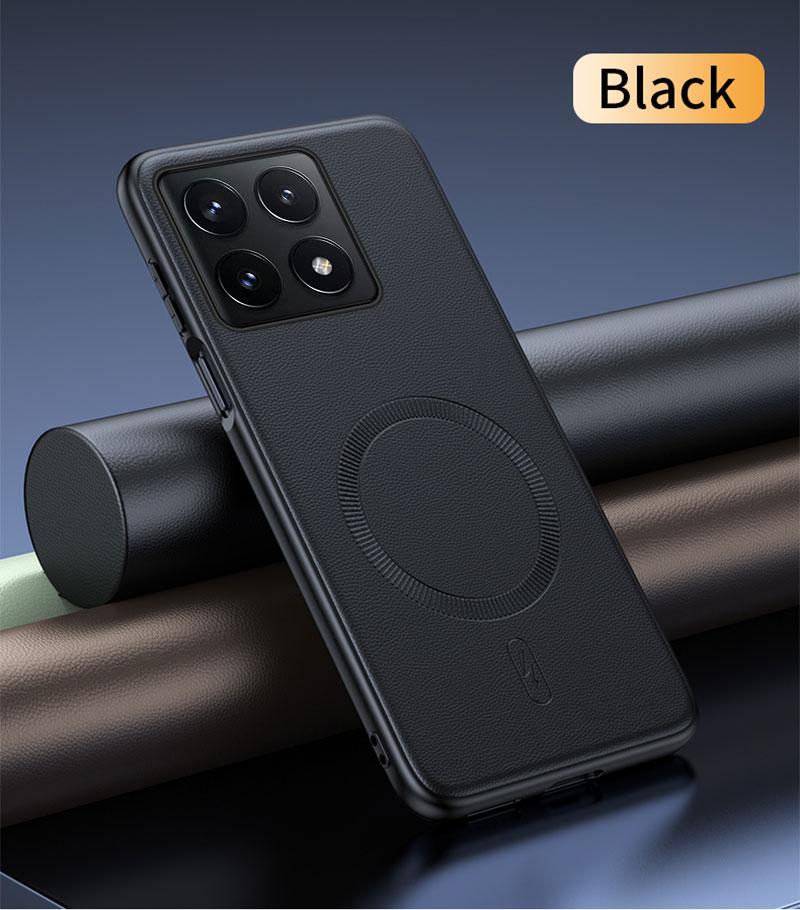 For Xiaomi 14T Pro Case Magnetic Leather Shield Cover For Xiaomi 14T Pro High Quality Anti-Fingerprint Non-Slip PC+TPU