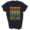 Leicht ablenkbar von Flugzeugen Pilot Unisex Shirt Geschenk