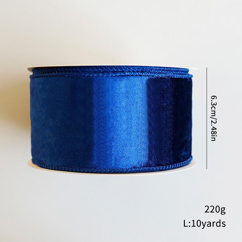 Ribbon Christmas Velvet With Solid Color Design For Scrapbooking And Gift Decor
