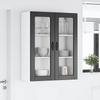 Glass Wall Cabinet LUCCA Black 80 X 31 X 100 Cm Particleboard