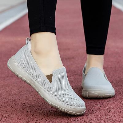 Mode Damen Vulkanisierte Schuhe Mesh Atmungsaktive Sneaker Slipper Ballerinas Plateau Neue Freizeitschuhe Damen Rutschfest Walking Webschuhe