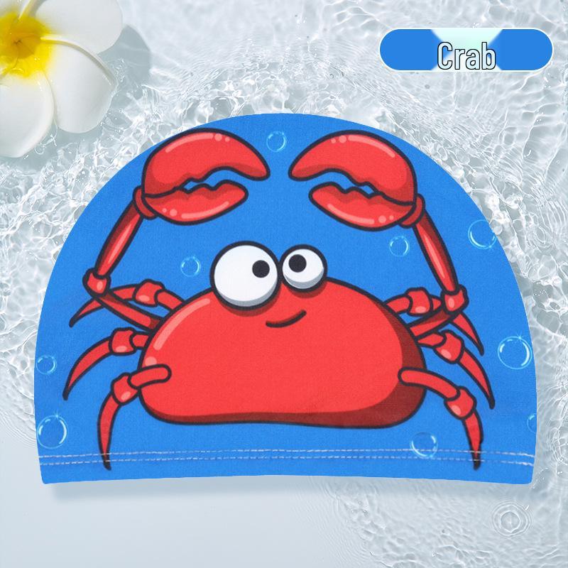 Waterproof Cartoon Swim Cap with Ear Protection for Adults - Unisex, Comfortable Fit