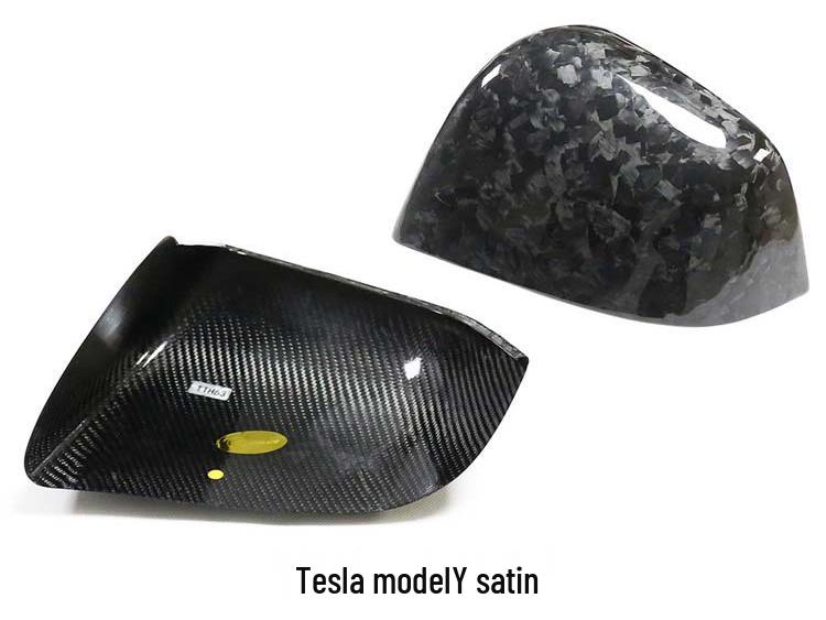 High-Demand Dry Carbon Fiber Rearview Mirror Cover for Tesla Model 3/Y/S/X - Stick-On Type