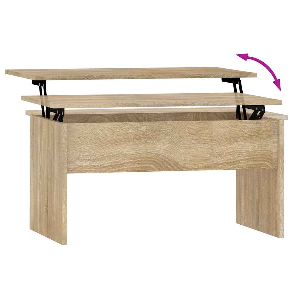 Vidaxl Coffee Table, Sonoma Oak, 80X50.5X41.5 Cm