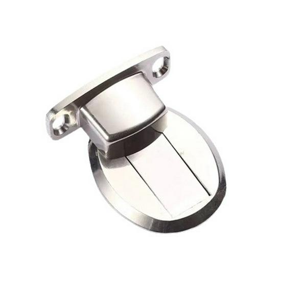 Invisible Magnetic Door Stopper Bumper - Zinc Alloy, No-Punch, Anti-Collision, Wooden Doors