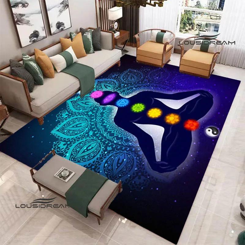 3D Chakra Printed Carpet Non-slip Carpet Door Mat Yoga Mat Bedroom Decoration Area Rug Bedroom Decor Birthday Gift