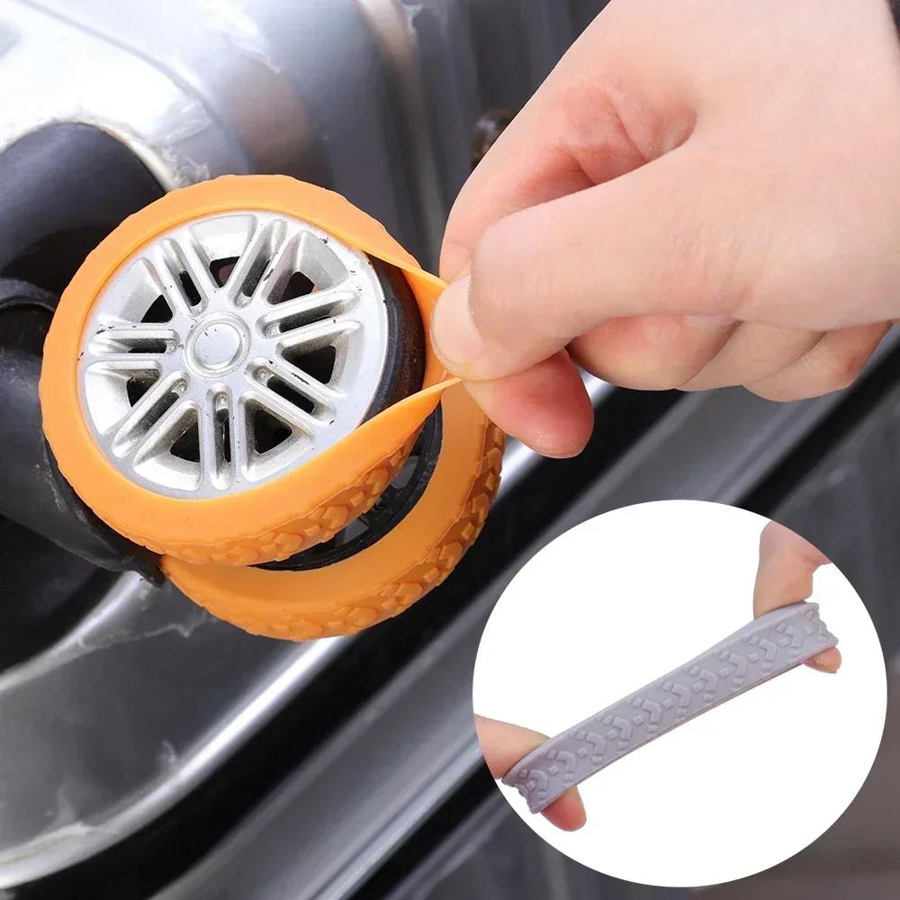 8/20Pack Silicone Wheel Protector for Luggage Noise Reduction Travel Luggage Wheel Cover Thickened Luggage Accessories