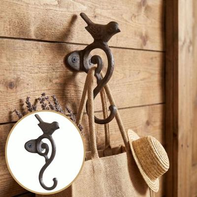 Rust Proof Coating Bird Decorative Hanger Rustic Key Organizer  Entryway Decoration
