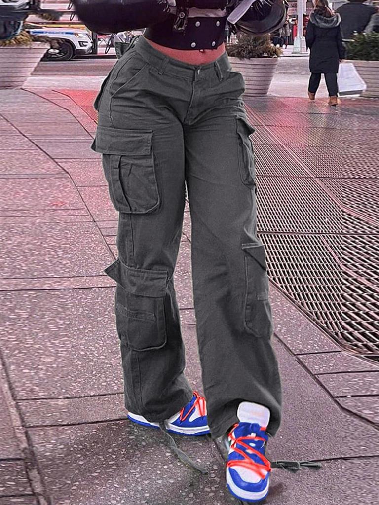 Women's Retro Tactical Multi-Pocket Casual Work Pants - Style 8326