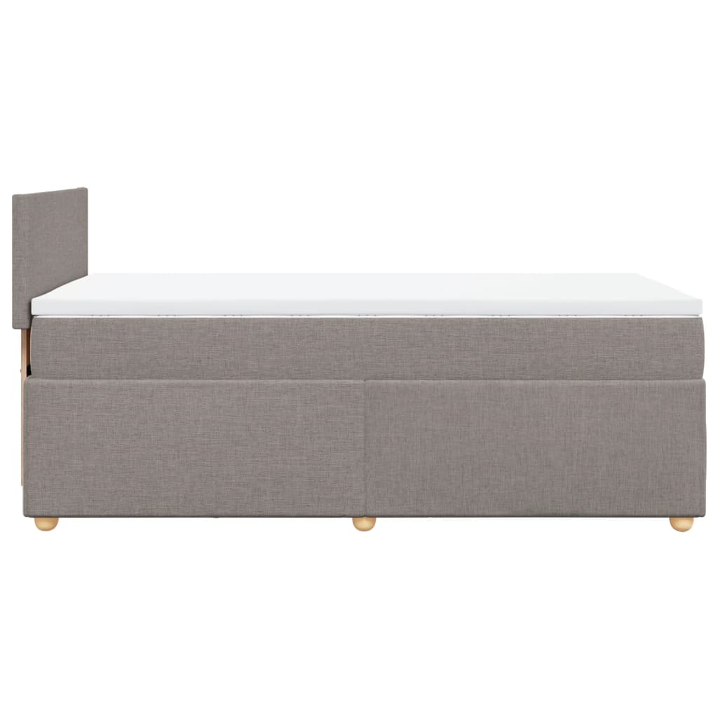 Vidaxl Kontinentalbett Mit Matratze, Taupe, Stoff, 90X190 Cm
