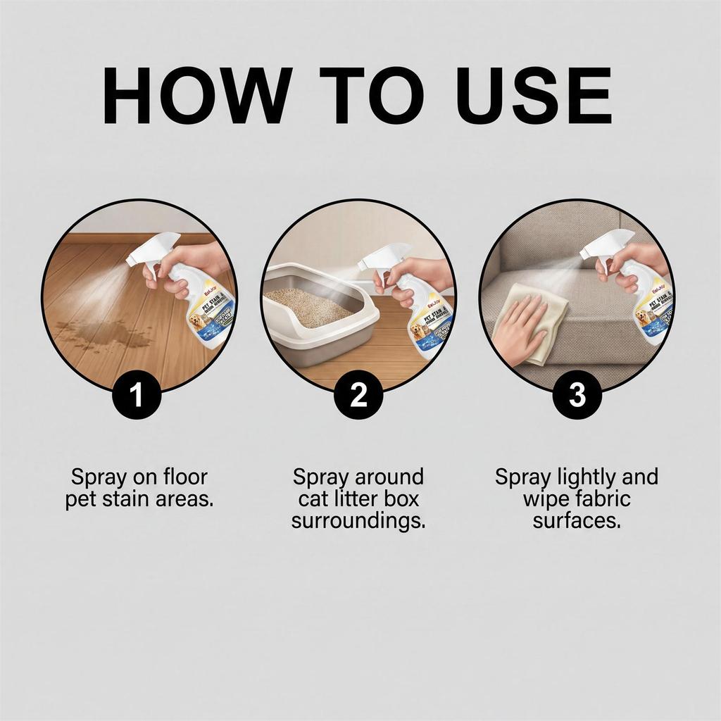 Pet Stain and Odor Remover, Suitable for Both Cats and Dogs, Removes Urine Stains and Odors for Daily Cleaning and Care