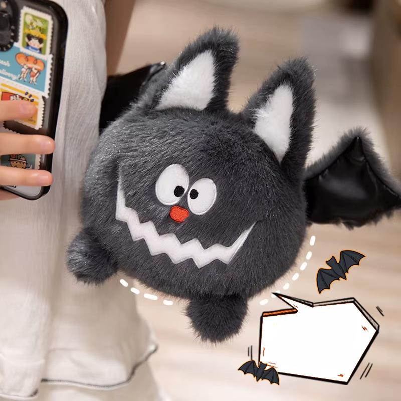 New Halloween Pumpkin Bat Creative Spider Ghost Plush Toy Cute Death Doll Male and Female Holiday Grimace Pose A Gift