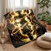 Naruto Printed Flannel Blanket Skin Friendly Warm Decorative Throw for Indoor Couch Bed Daily Use