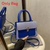 Womens Pu Small Square Bag With Contrast Color Blocking And Phone Pocket For Daily Use