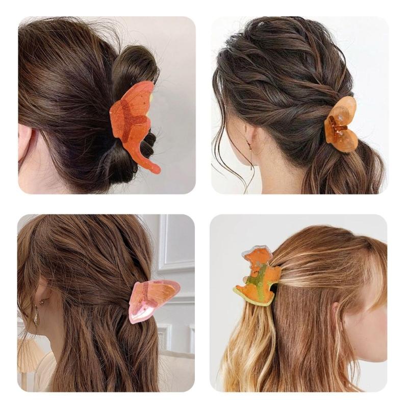 Silicone Crafting Mold For Resin Butterfly Wing Cats Dog Hair Clips Reusable Customizable Hairpin Jewelry Tool