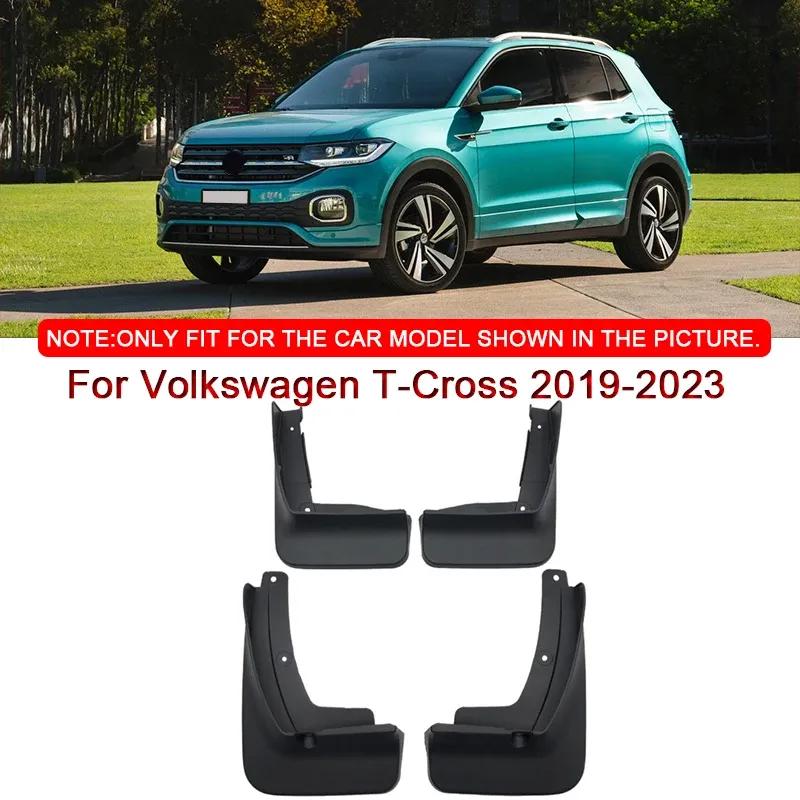 For Volkswagen T-Cross C11 - Car Styling ABS Car Mud Flaps Splash Guard Mudguards MudFlaps Front Rear Fender Accessory
