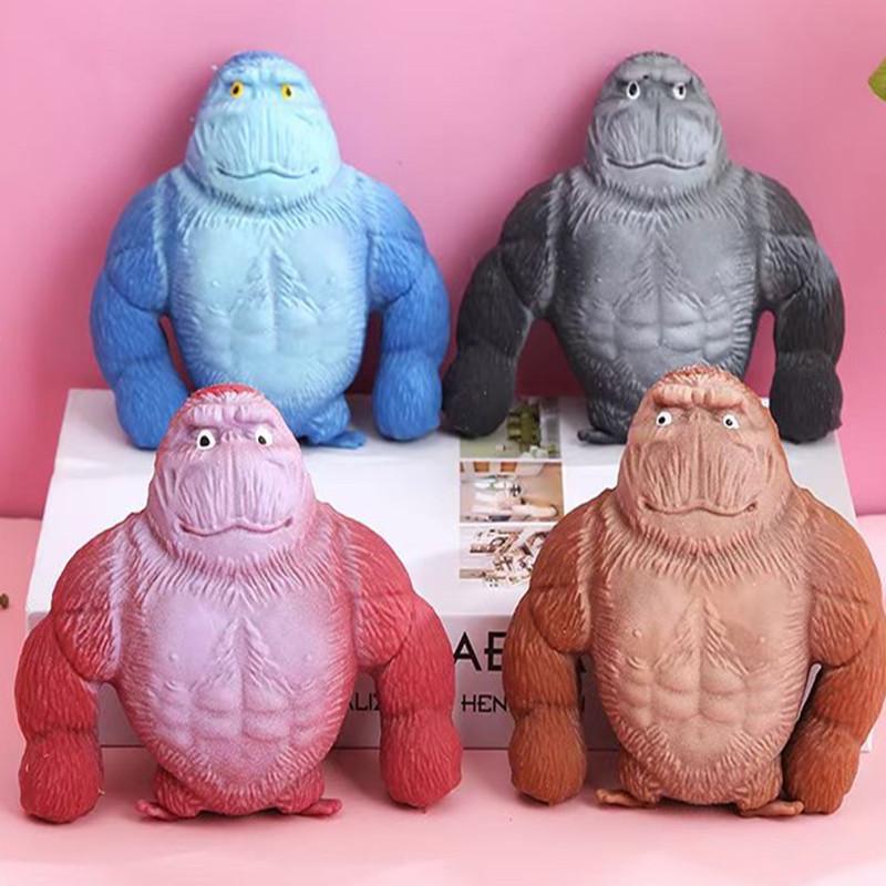 Soft Stretch Gorilla Squeeze Monkey Toy Gorilla Fidget Toy Anime Figure Doll Toys For Kids Adults Stress Relief Toys