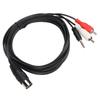 Male to Male DIN 8Pin to 3.5mm + 2RCA Cable Plug and Play Audio Connection Cable  Subwoofer Speaker