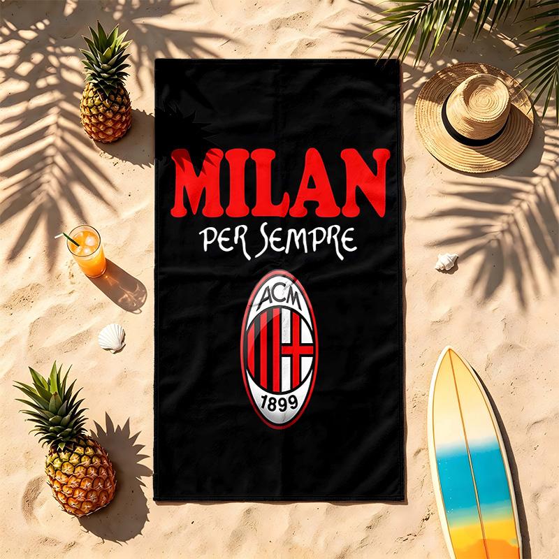 AC Milan (5) Motyw Ręcznik plażowy Odporny na piasek Miękki i wygodny Odpowiedni na basen Kemping Joga i Nurkowanie Podróżny